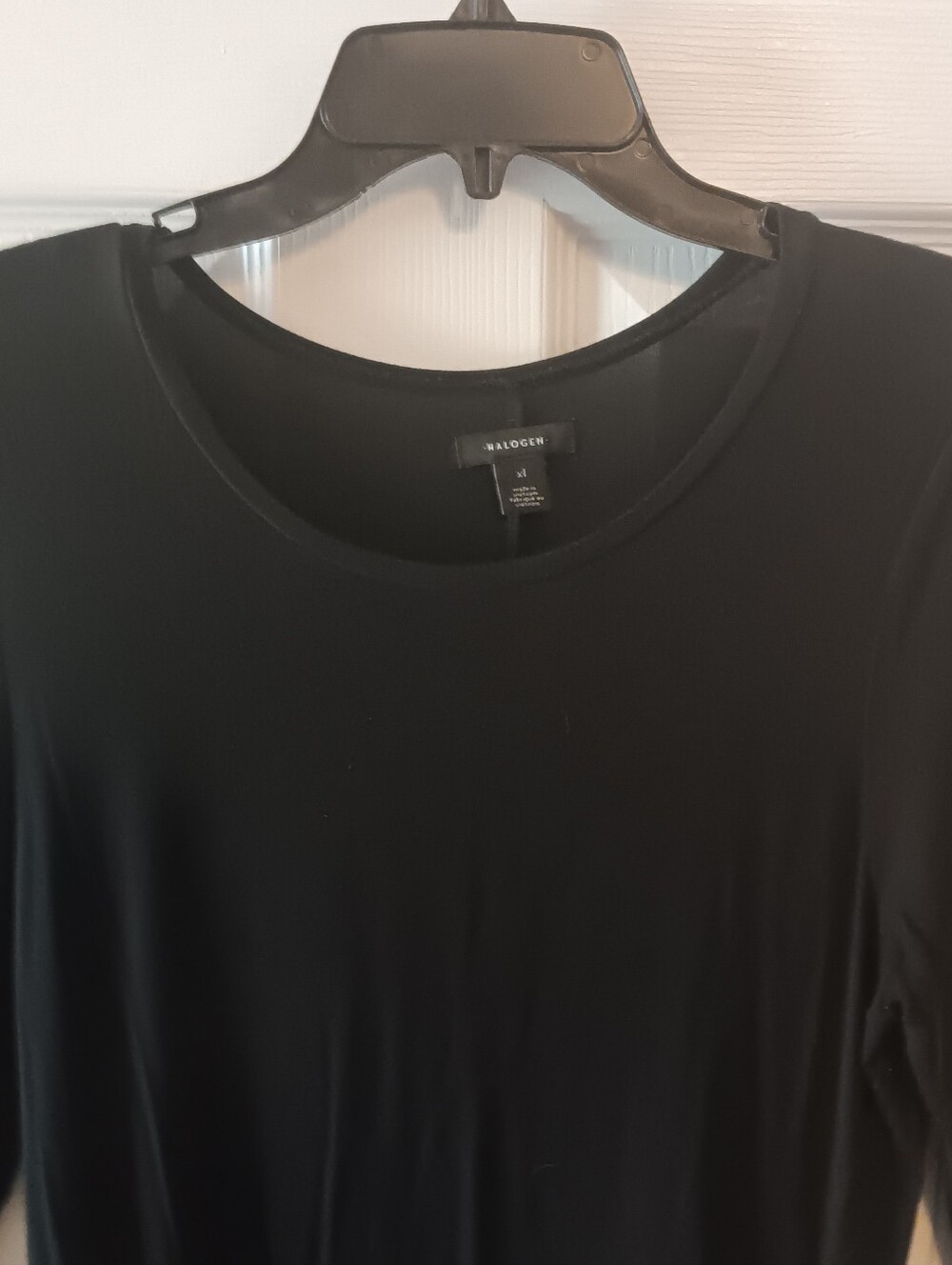 Halogen Long-Sleeve Crewneck T-Shirt Top - Picture 2 of 6